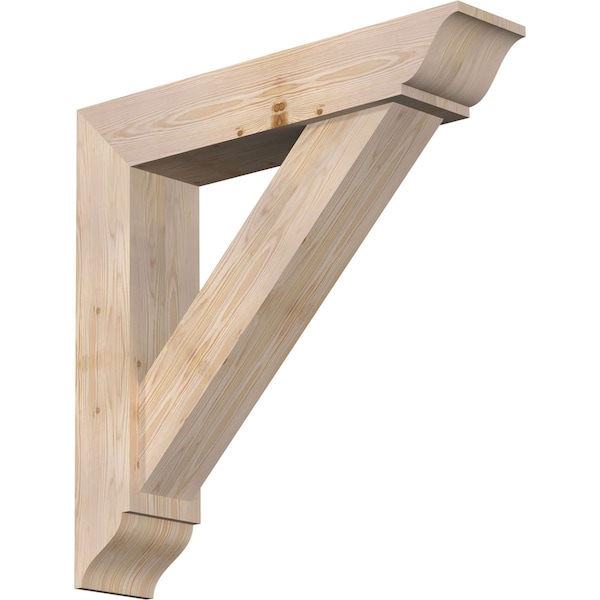 Ekena Millwork Traditional Traditional Smooth Bracket w/ Offset Brace, Douglas Fir, 7 1/2"W x 36"D x 36"H BKT0806X36X36TRA01SDF - main